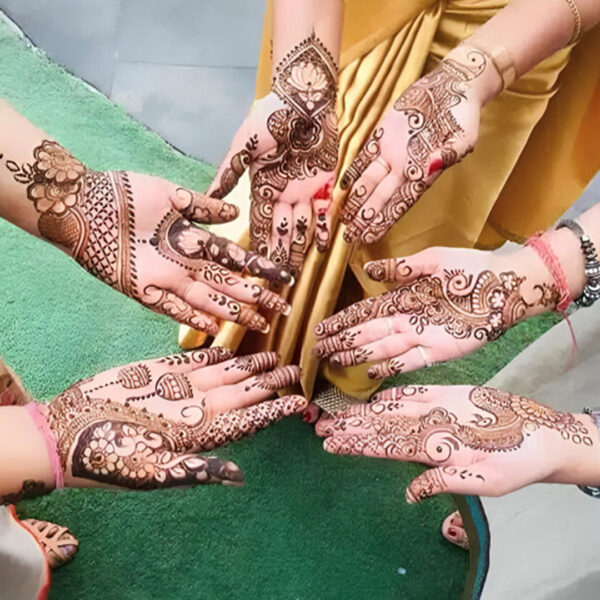 Guest Mehendi (Indian) - Both hands both sides - Up to wrist